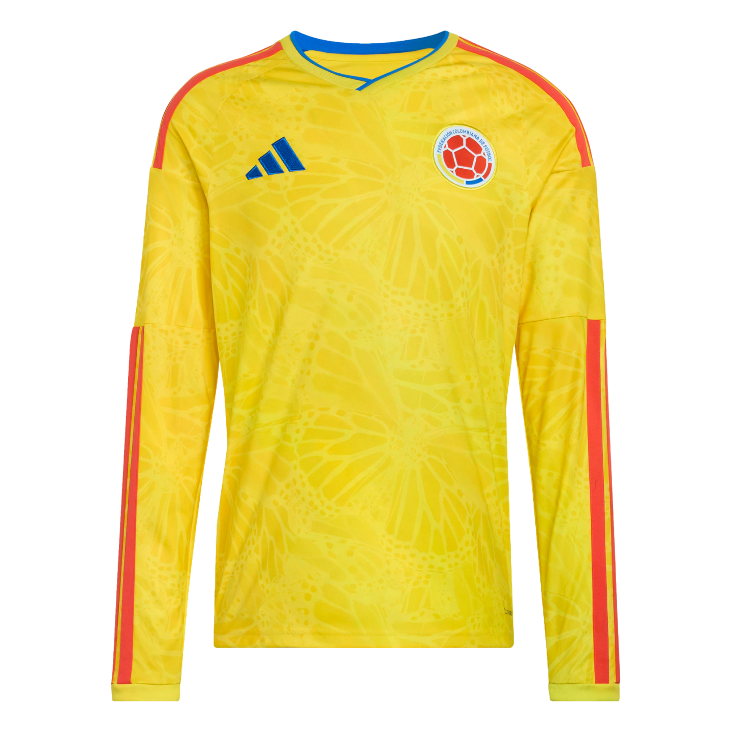 黄色　長袖　シャツ Adidas Colombia 2026 Long Sleeve Home Jersey Soccer JZ8792 Yellow