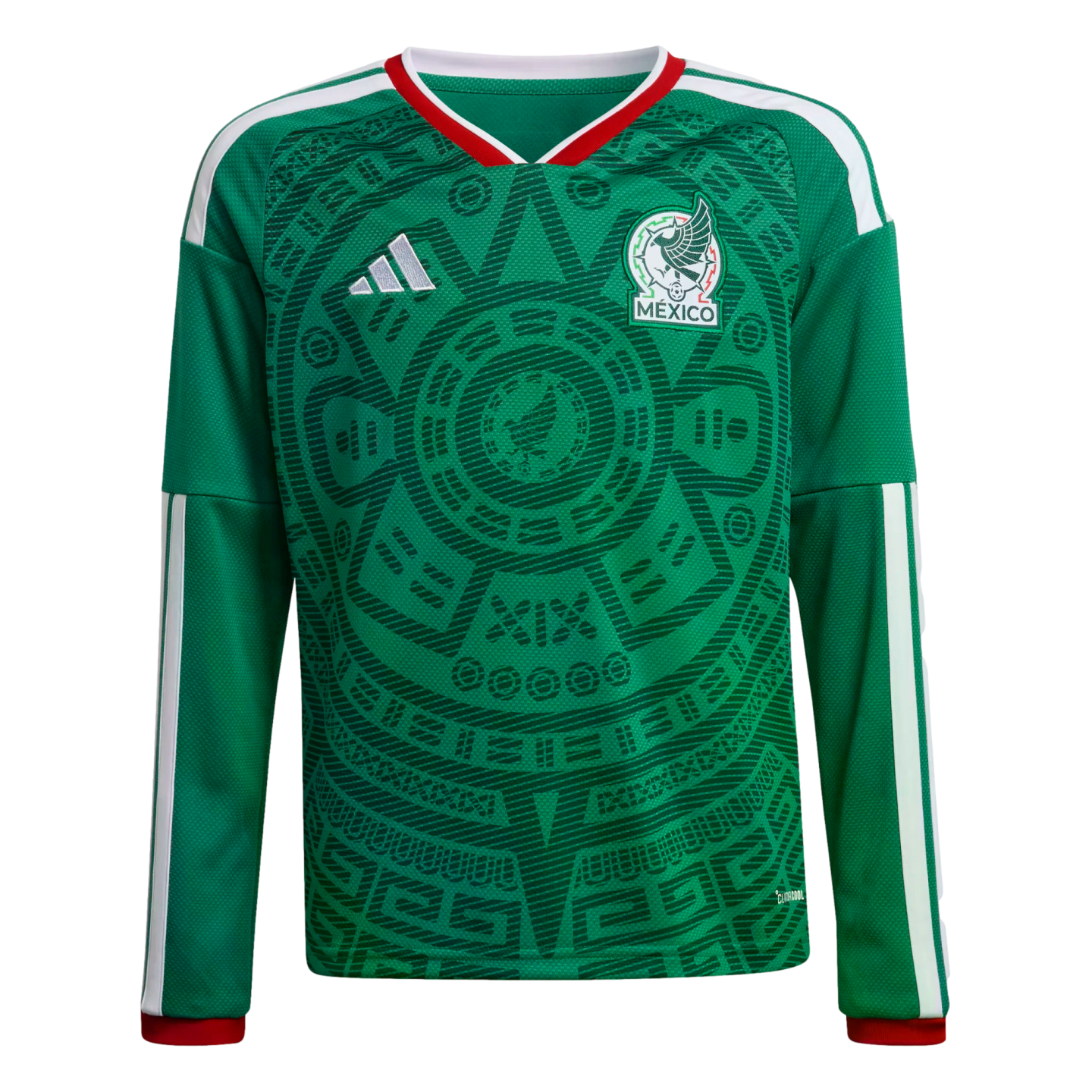 Mexico 2026 Long Sleeve Youth Home Jersey Soccer KA6067 Green Mexico 2026 Long Sleeve Youth Home Jersey Soccer KA6067 Green