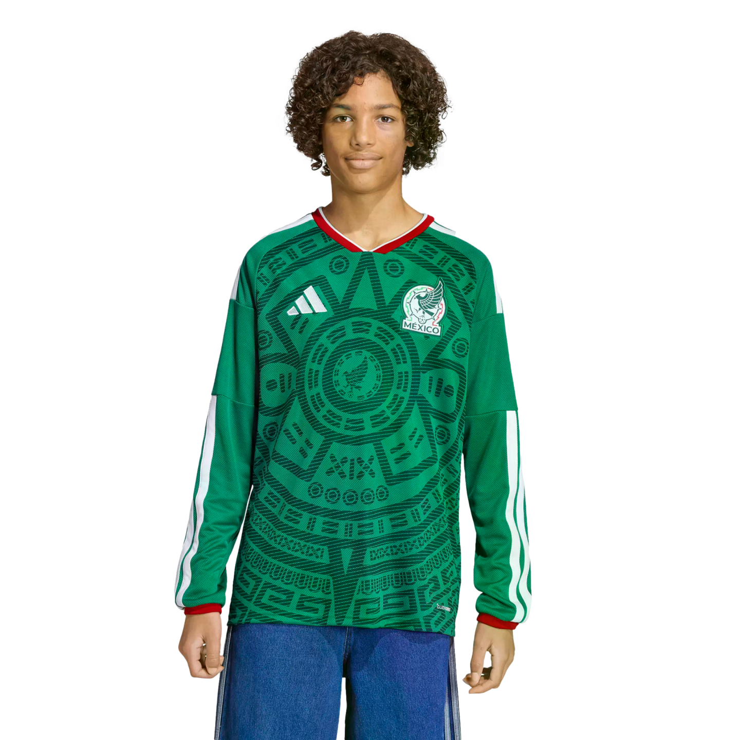 Adidas Mexico 2026 Long Sleeve Youth Home Jersey
