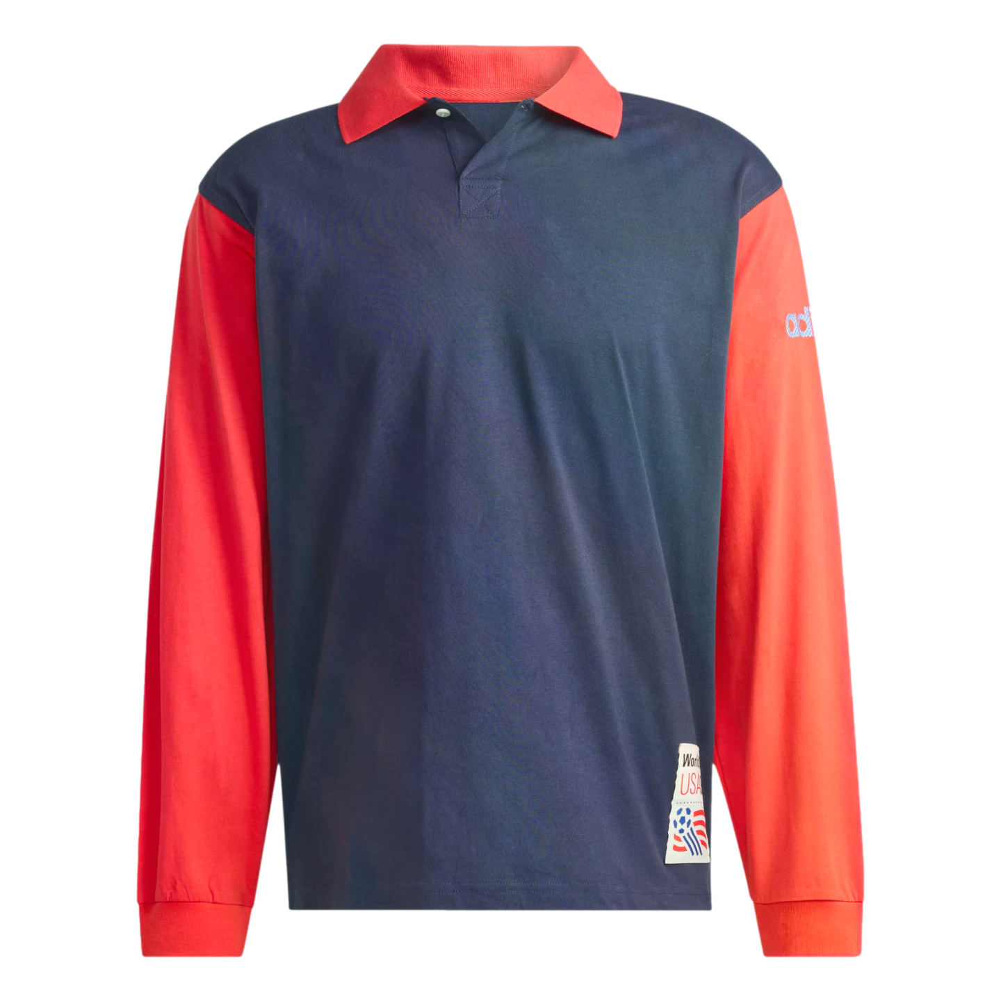 ワールドカップ1994 赤 Tシャツ Lサイズ Adidas USA 94 Graphic Long Sleeve Polo