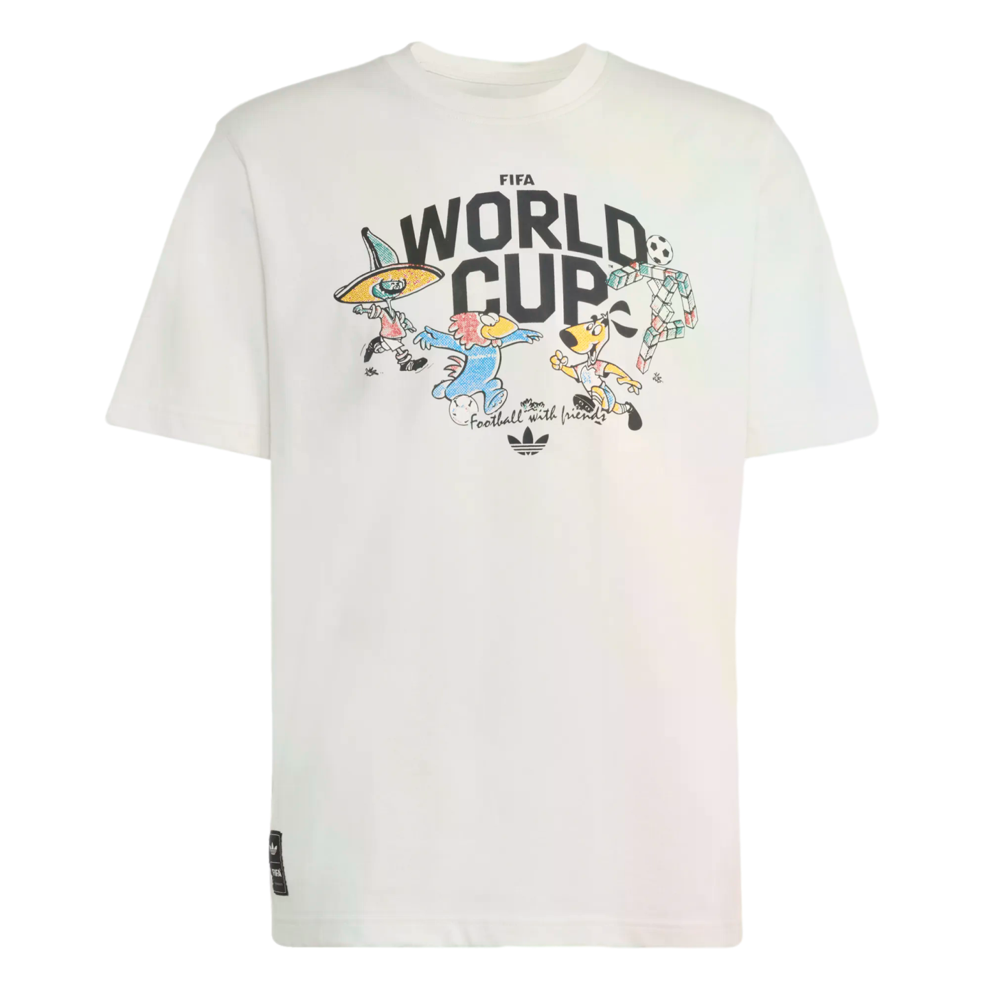 FIFAワールドカップ・アディダス・オランダ・ネダーランド・刺繍ロゴ・1662 World Cup 2026 Group Mascot Tee Soccer KE2038 White