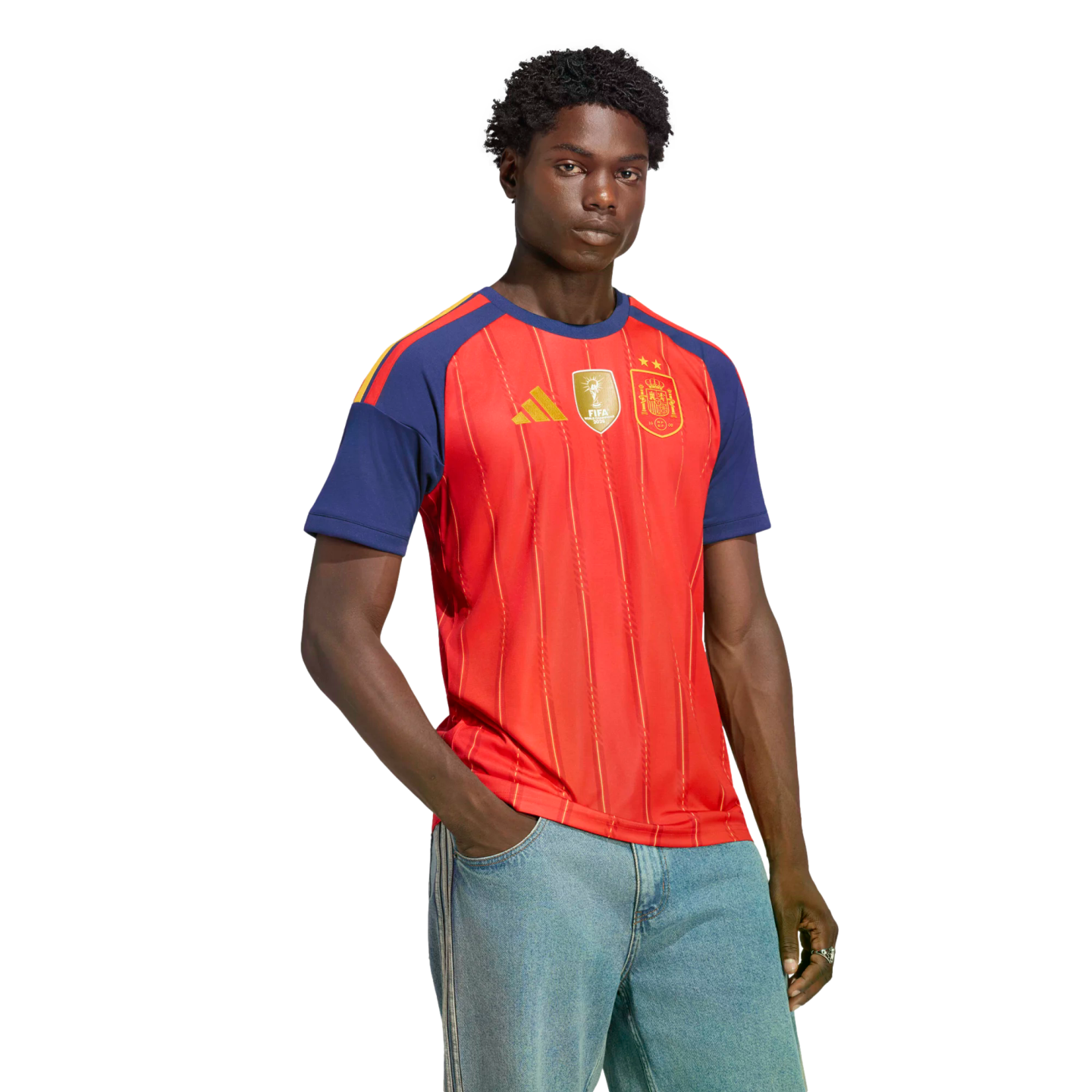 Adidas Spain 2026 2-Star Champions Home Jersey
