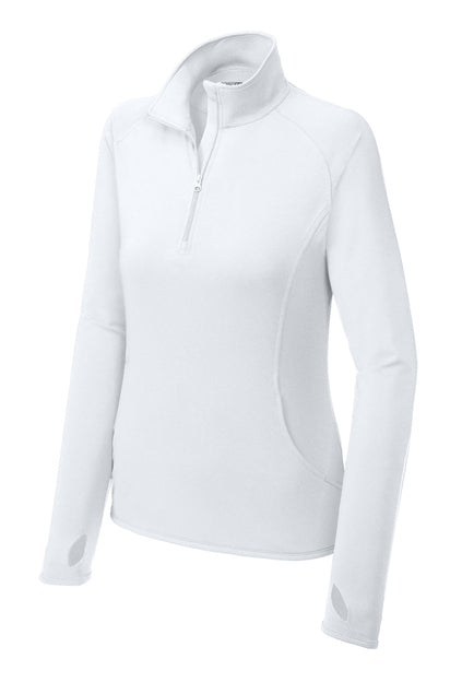 Sport Tek Sportwick Stretch Women's 1/4-Zip - White