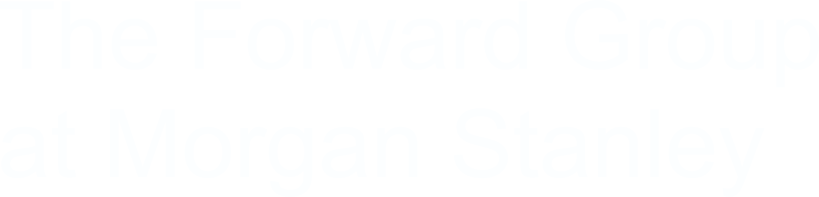 White text on a black background reads: The Forward Group at Morgan Stanley.