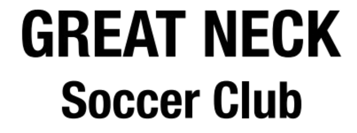 Text reading GREAT NECK Soccer Club in bold black font on a white background.