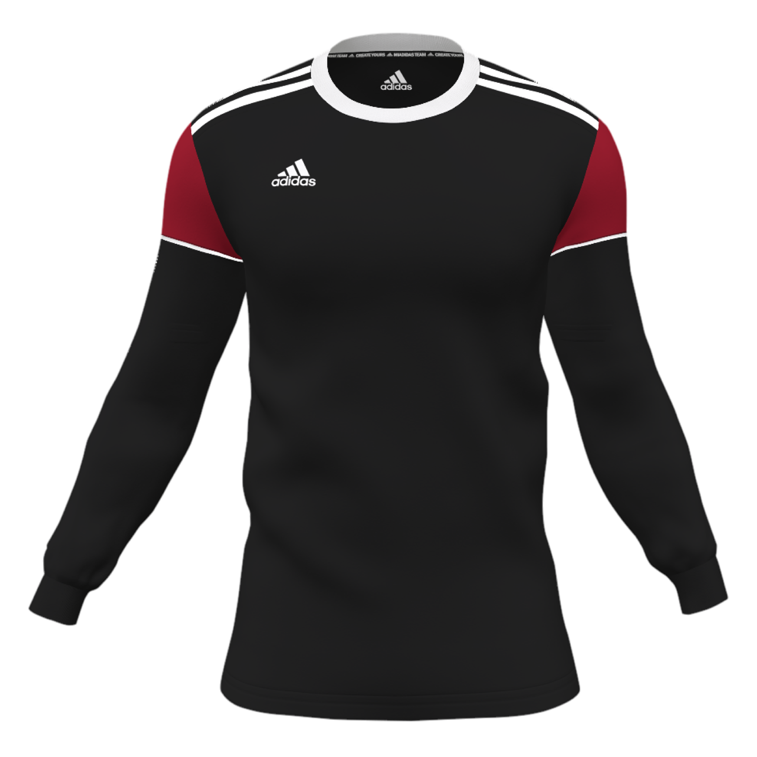 adidas Youth mi Squadra 17 L/S Jersey (Neenah) - Black/Red DN9379-NSC
