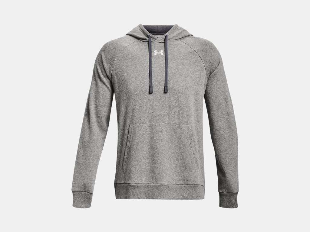 ru97531 Under Armour Rival Fleece Hoodie Soccer 1379757-025 Grey