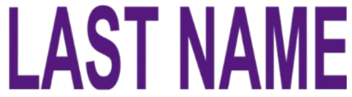 Team US "LAST NAME" PURPLE - 2inch