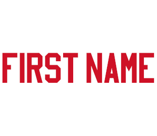 2" Pro Block "FIRST NAME" - RED-WHITE