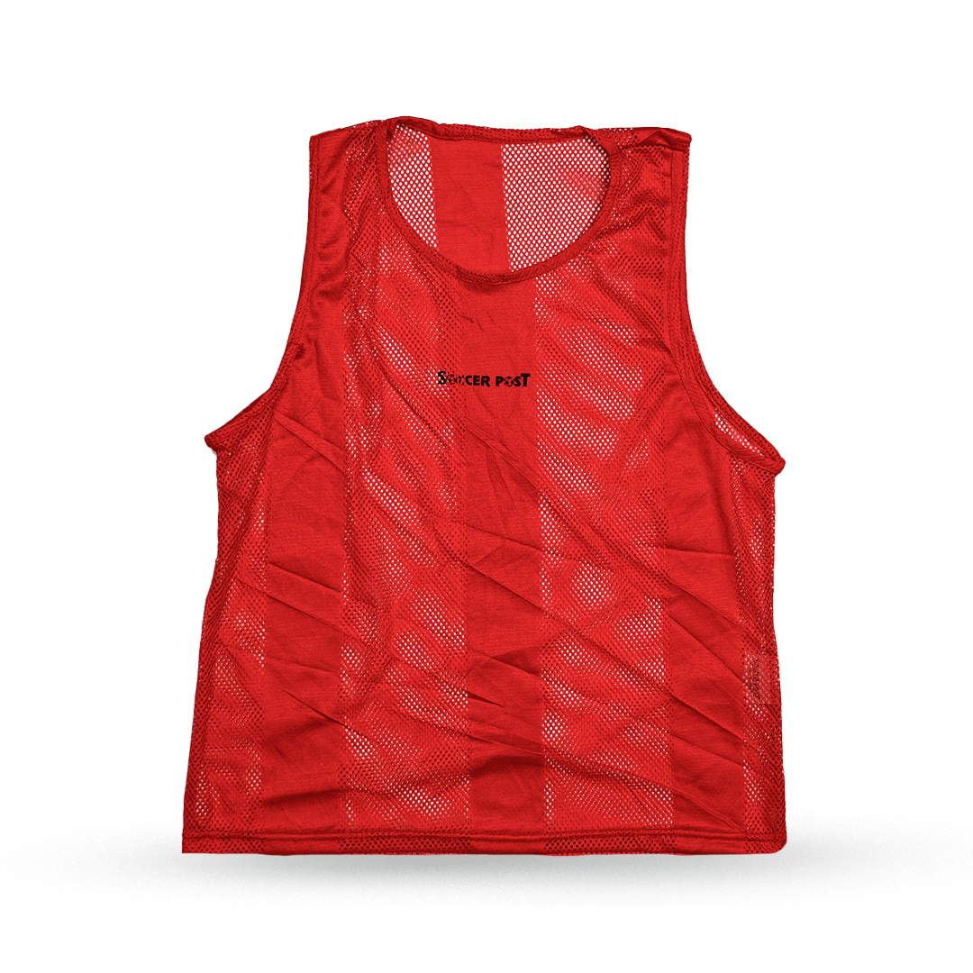 Soccer Post Scrimmage Vests Pack of 12 Soccer SPSCR12 Red