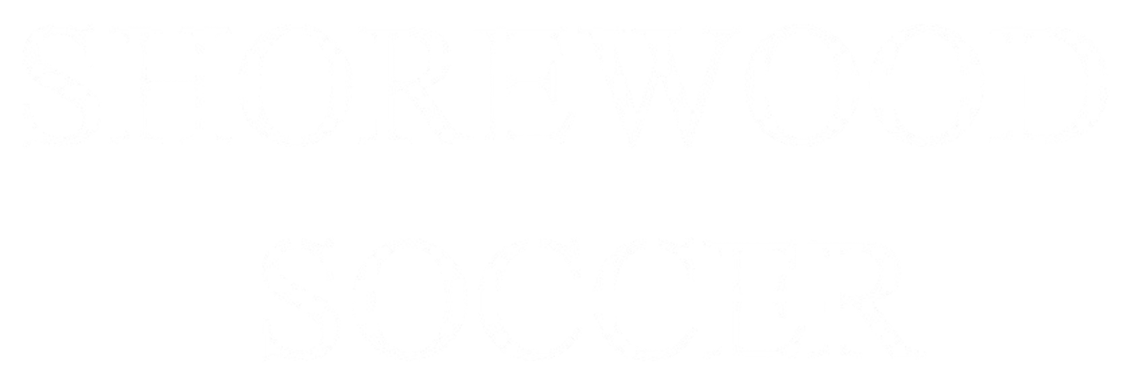 White text reading "SHOREWOOD SOCCER" in a bold serif font on a solid black background.