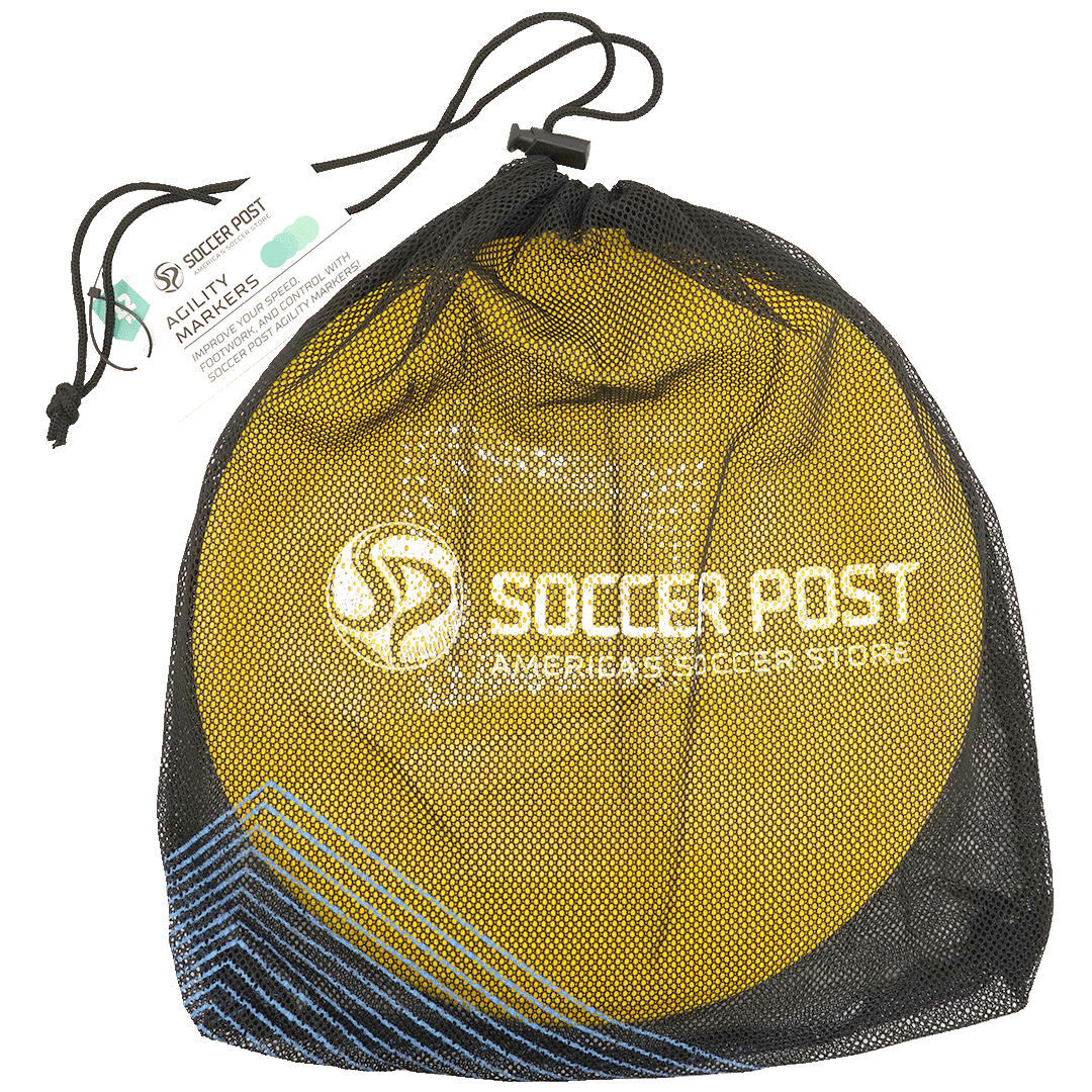 Soccer Post Flat Round Agility Markers - 12 Pack