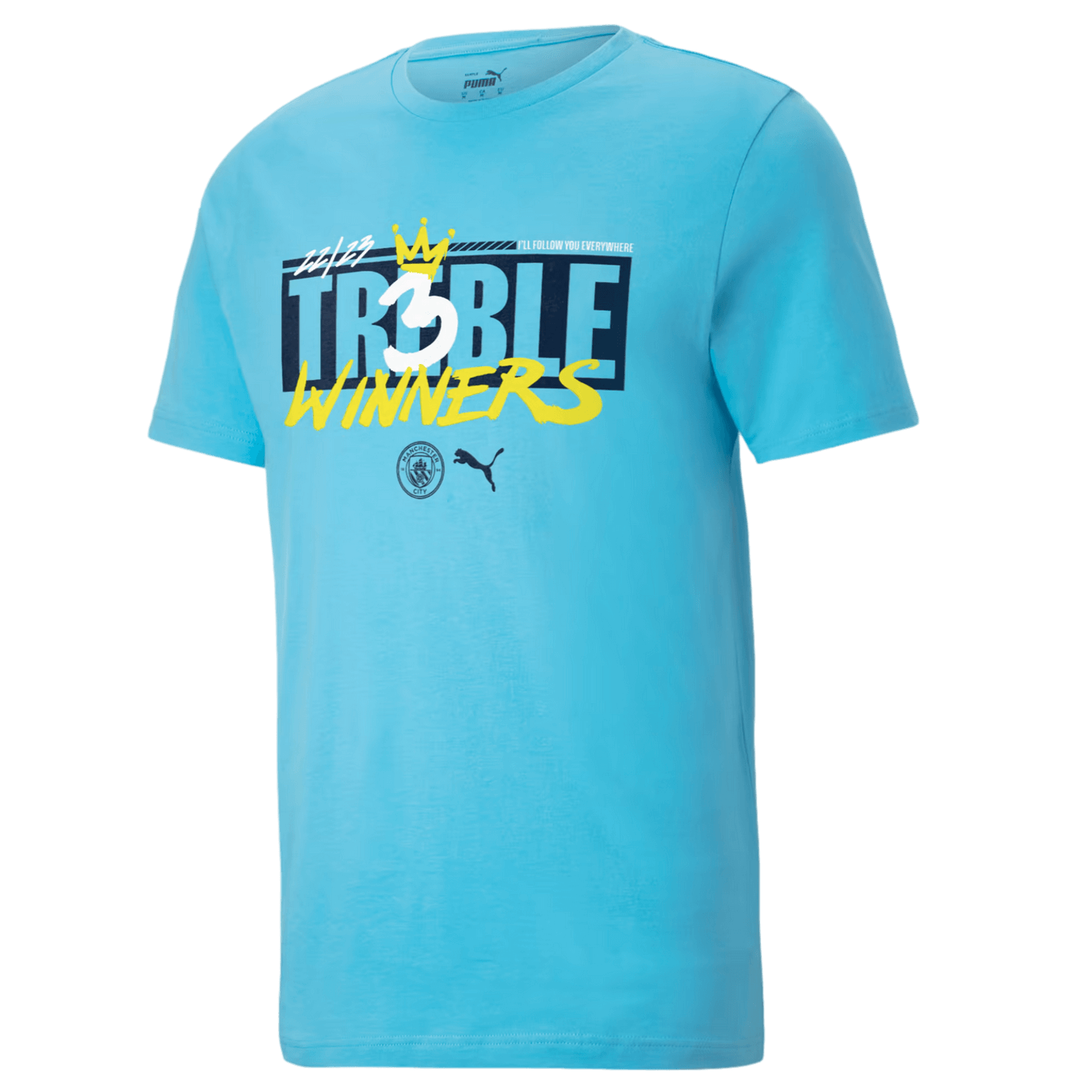 Puma Manchester City 22/23 Treble Winners Tee Soccer 778682-04 Yellow Puma Manchester City 22/23 Treble Winners Tee Soccer 778682-04 Yellow