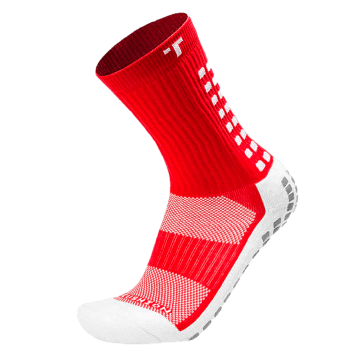 Trusox 3.0 Cushioned Mid Calf Grip Crew Socks - Red
