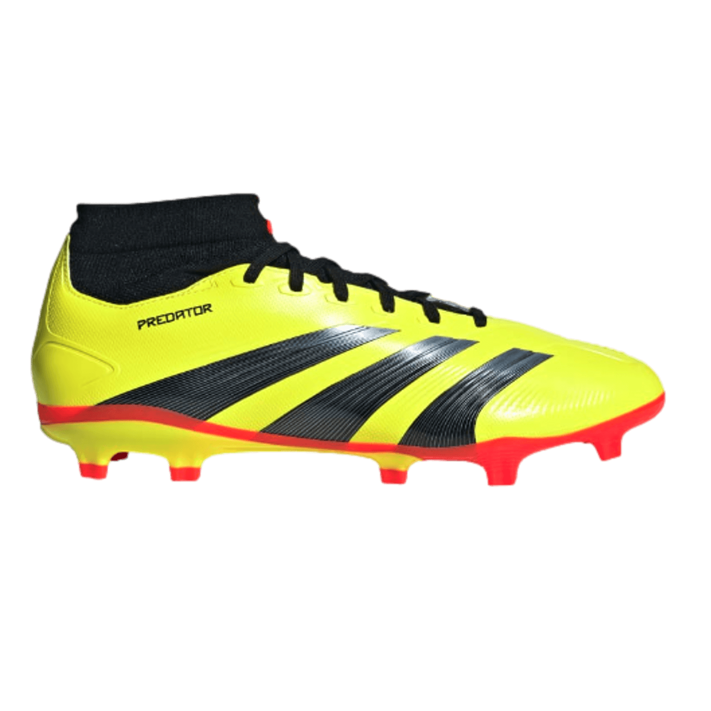 Adidas Predator League Sock FG Firm Ground Soccer Cleats Team Solar Yellow Core Black 7.5