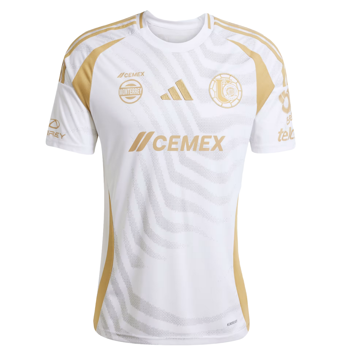 Tigres 2021 Playera Blanca Con Dorado Tigres Tigres Blanco