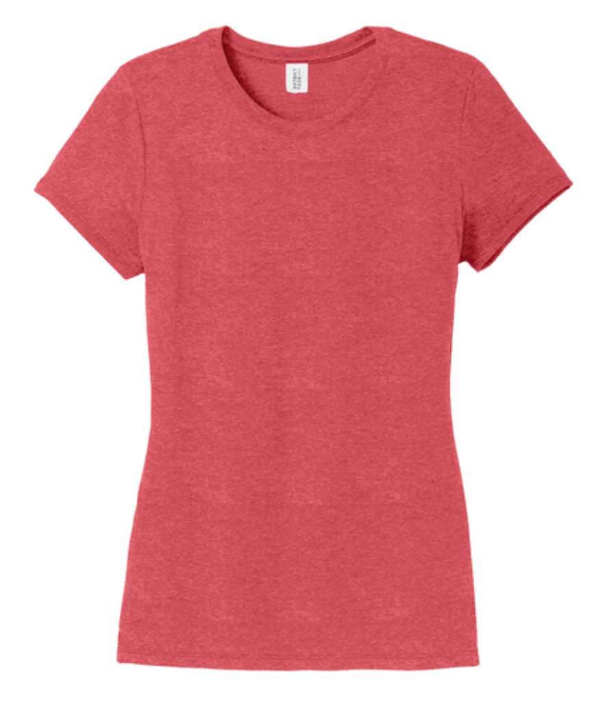 District Perfect Tri Tee Women's - Red Frost