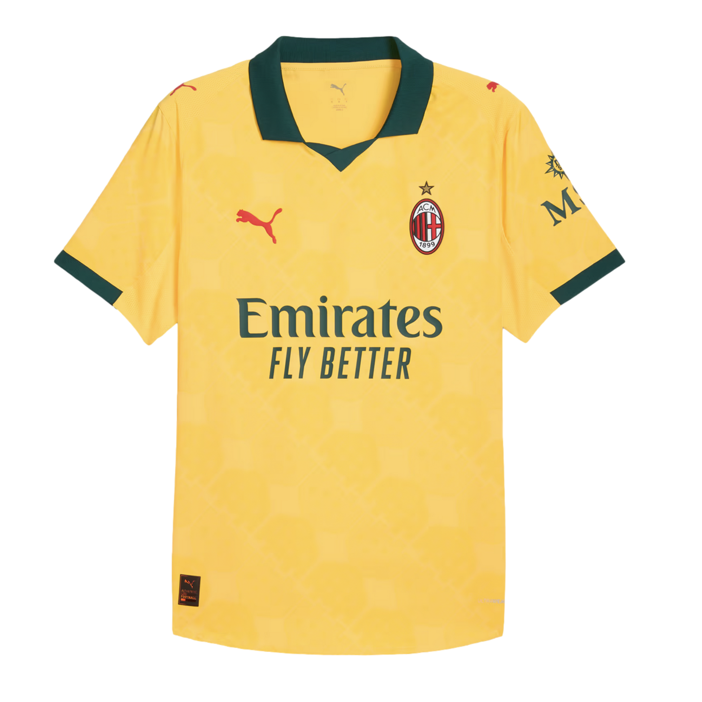 Puma AC Milan 25/25 Authentic Third Jersey Soccer 779978-03 Yellow