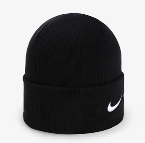 NIKE TEAM BEANIE CUFFED- Black- Embroidered Crest
