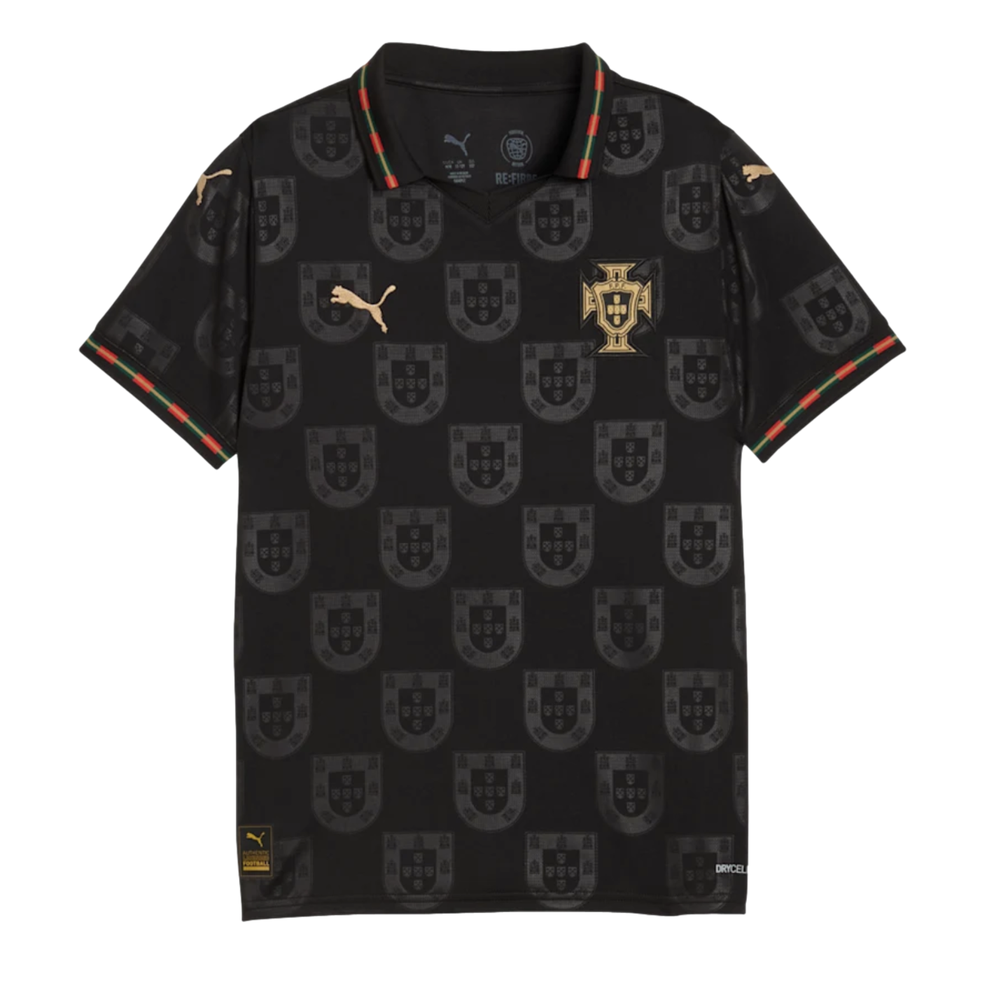 Puma Portugal 2025 SE Youth Jersey Soccer 707141-19 Black