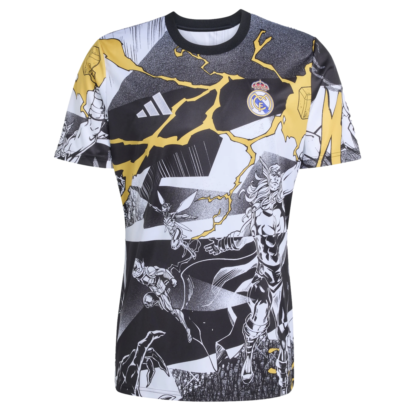 Adidas Real Madrid x Marvel x All Blacks Pre-Match Jersey Soccer Adidas Real Madrid x Marvel x All Blacks Pre-Match Jersey Soccer