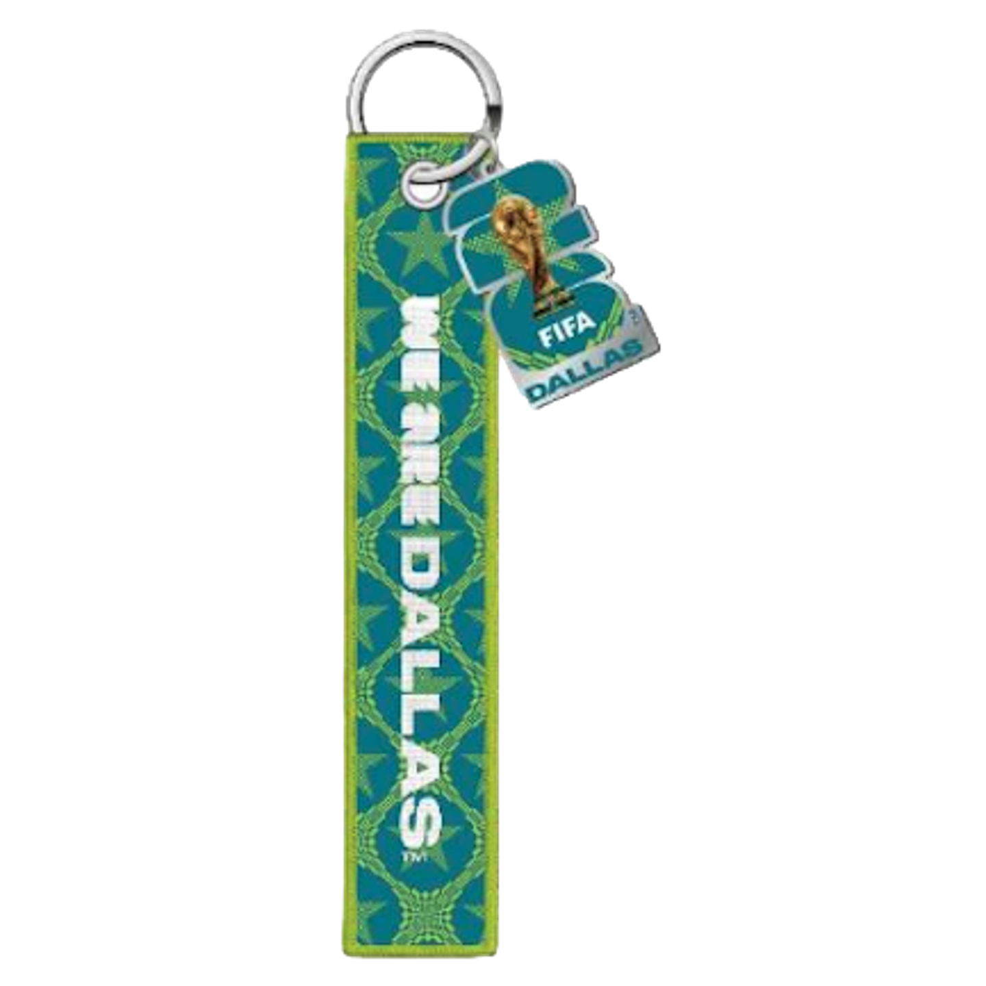 World Cup 2026 Host City Dallas Webbing Emblem Keychain Soccer F26