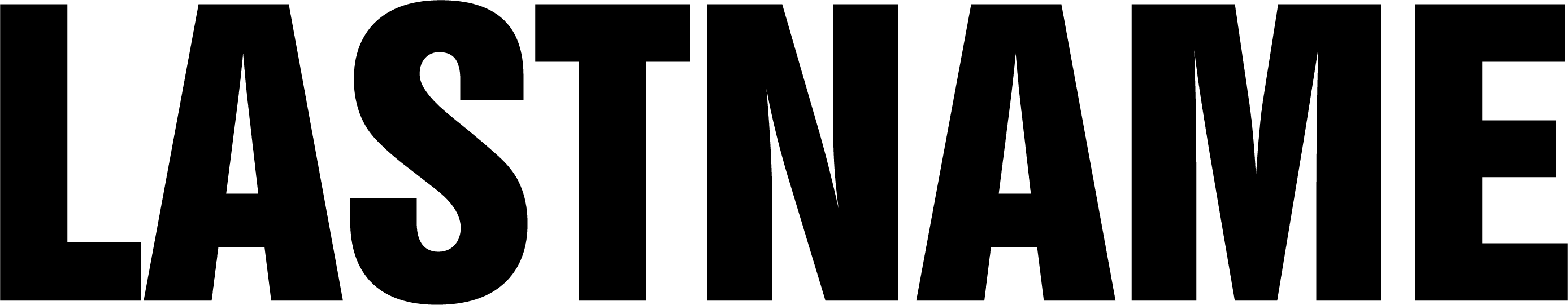 Swiss Font Text - Black