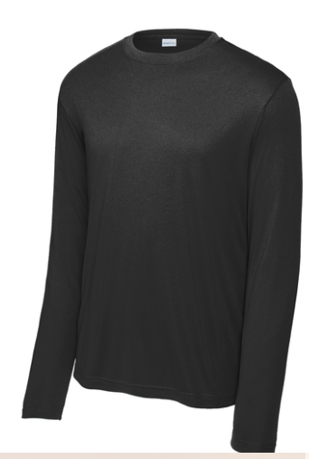 Sport-Tek Youth Long Sleeve PosiCharge Competitor Tee - Black