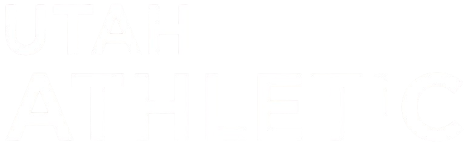 Distressed white block letters spelling "UTAH ATHLETIC" on two lines over a transparent background.