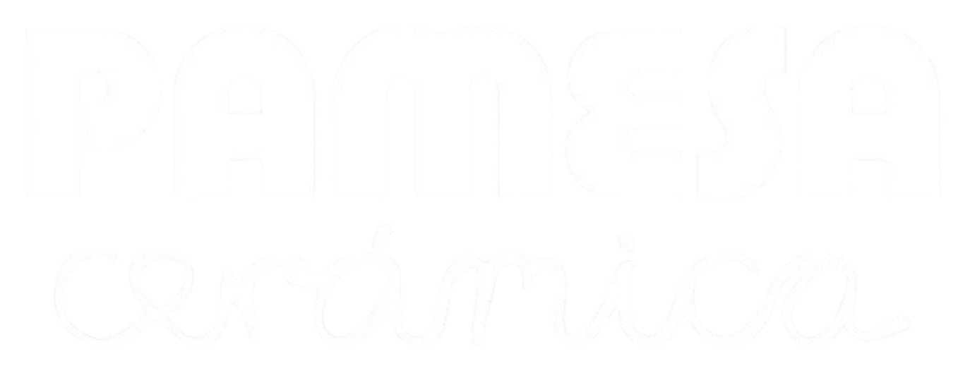 PAMESA cerámica logo with "PAMESA" in bold, white block letters and "cerámica" in a cursive font below it, set against a black background.