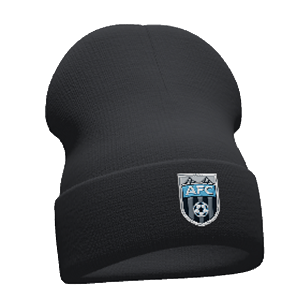 AFC Knit Fold Over Beanie (Black)