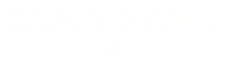 White bold uppercase text reading "DAVIDSONVILLE FC" centered on a black background.