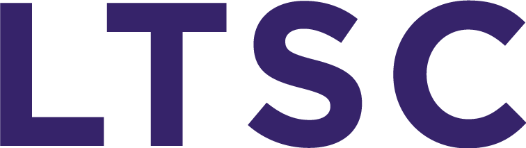 The product title LTSC3 - Lutherville "LTSC Text" FULL Purple features the letters "LTSC" in a bold, solid dark purple font against a transparent background.