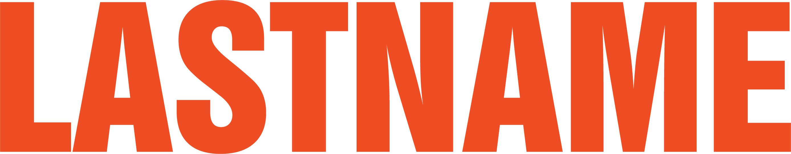 Swiss Font Text - Orange