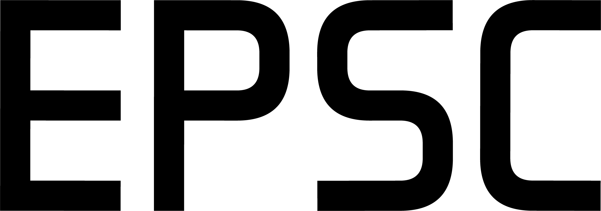 Bold, black sans-serif text reading "EPSC" from the Eden Prairie "EPSC TEXT" FULL Black product.