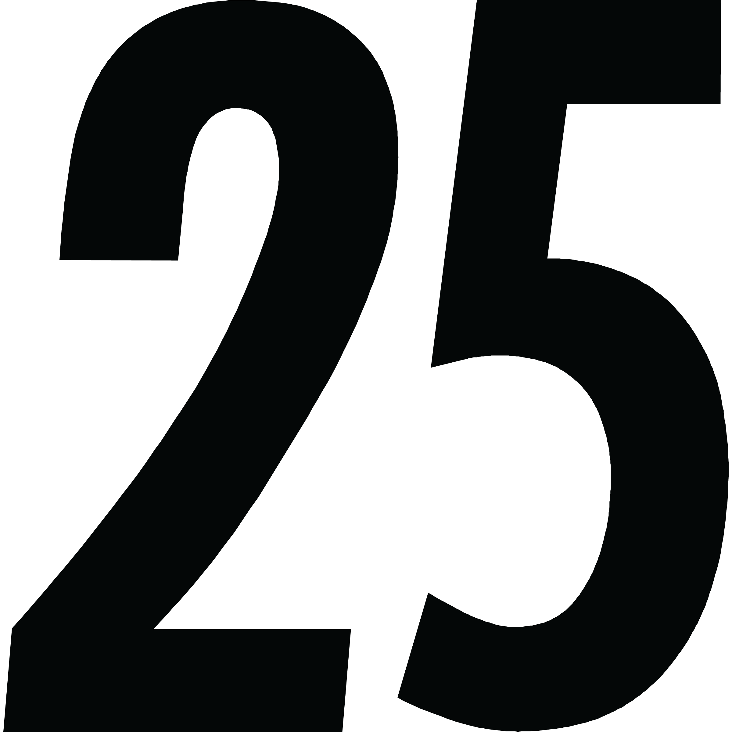 The number 25 in bold black digits on a white background.