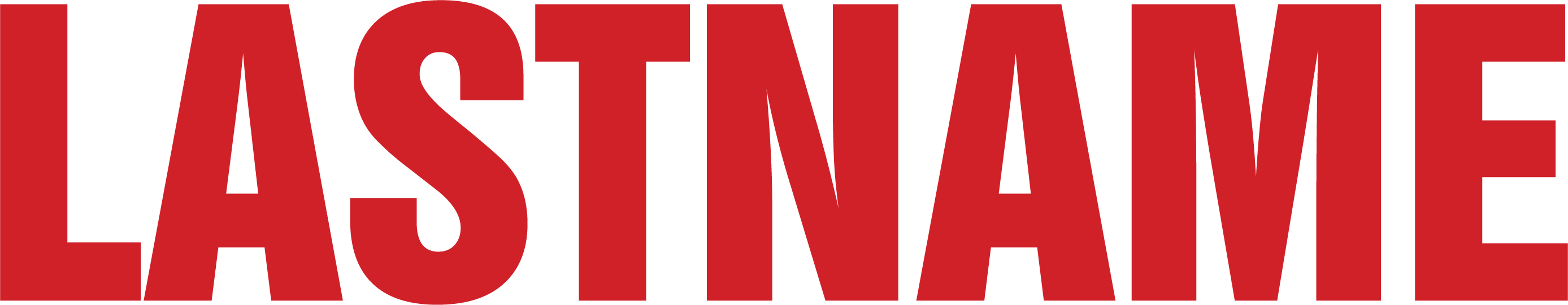 Swiss Font Text - Red