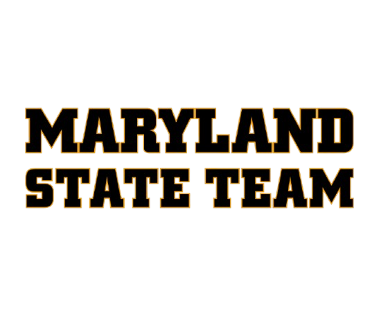 Bold text reading "MARYLAND STATE TEAM" in a gold-outlined athletic font against a black background.