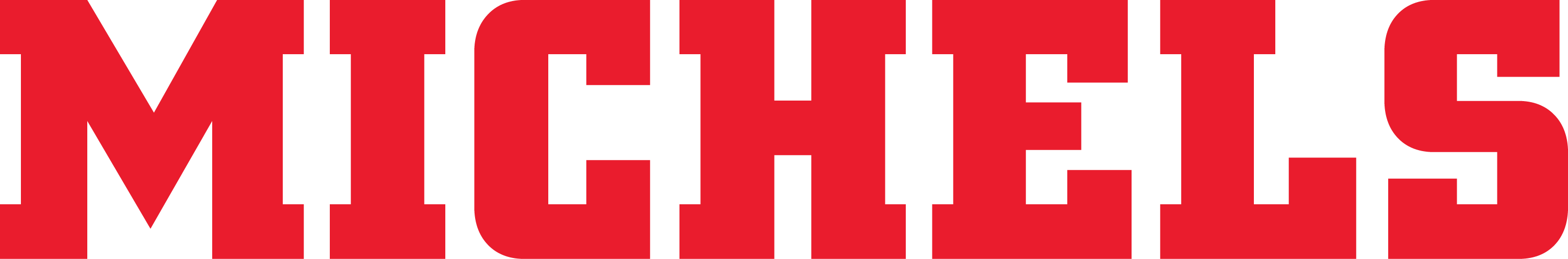 Logo for Michels featuring the company name in bold red block lettering.