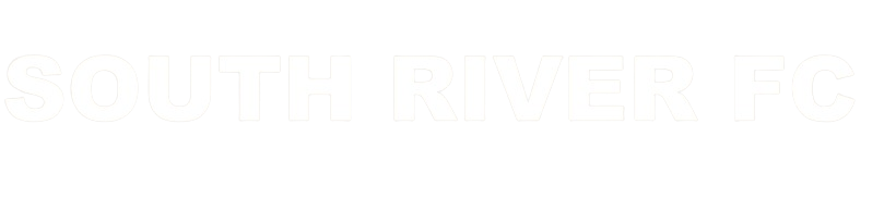 Bold white text on a black background reading "SOUTH RIVER FC".