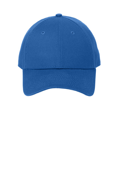 A front-facing view of a royal blue New Era Adjustable Structured Hat.