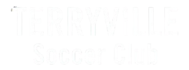 A white text logo on a transparent background reading "TERRYVILLE Soccer Club".