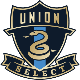 Union Select logo: A navy blue and gold shield featuring a coiled rattlesnake over a blue stripe, with "UNION" at the top and "SELECT" on a banner at the bottom.