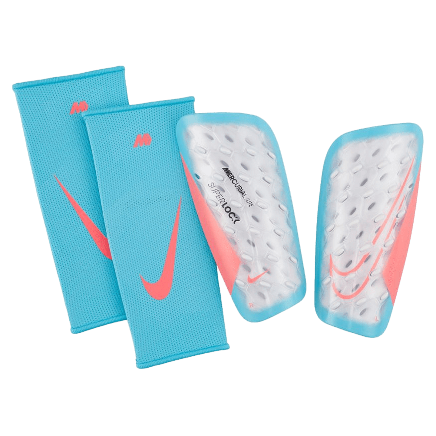 Nike Mercurial Lite SuperLock Shin Guards Soccer DV1770 100 White