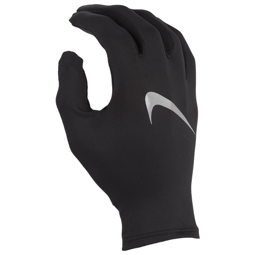 Nike Miler Running Gloves, Black/Silver