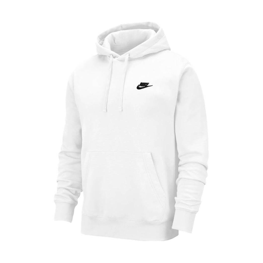 Nike Men's Sportswear Club Fleece Hoodie White
