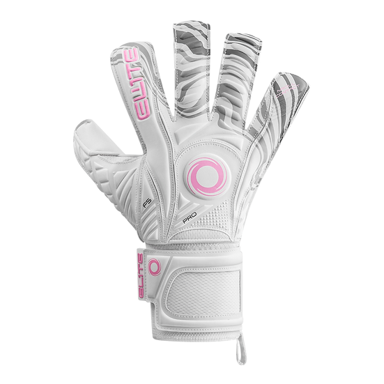 Guantes de portero Elite Sport Fluir Fingersave Futbol 465 Blanco