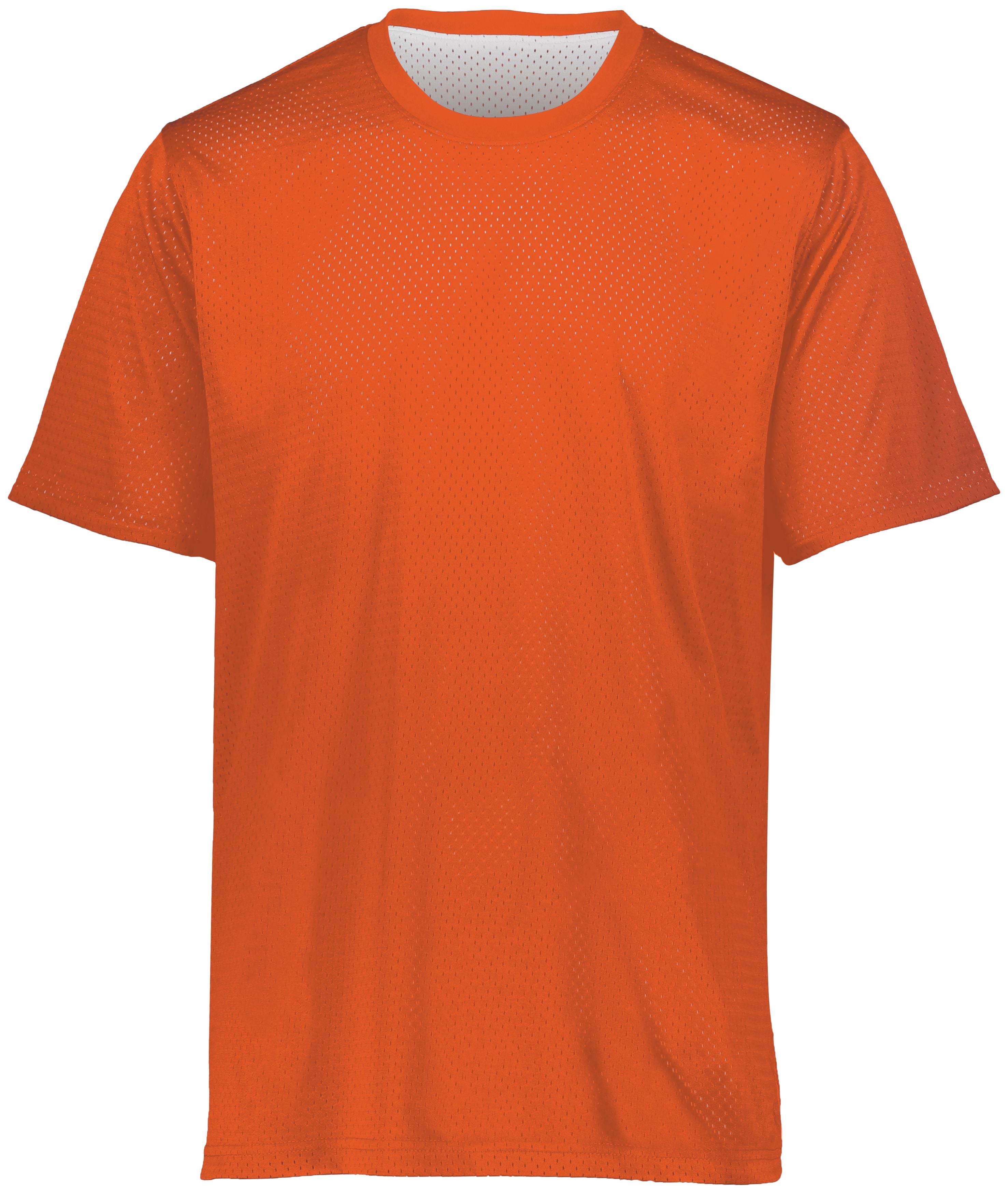 Augusta Youth S/S Mesh Reversible Jersey - Orange/White