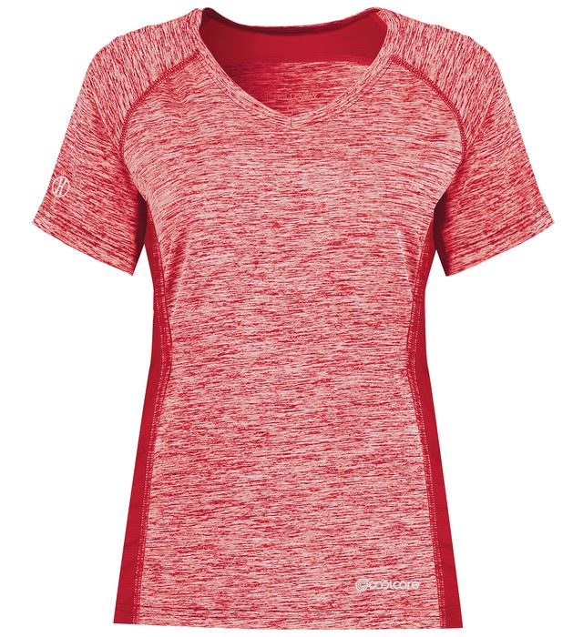 Holloway Women's Electrify Coolcore S/S Tee - Scarlet Heather