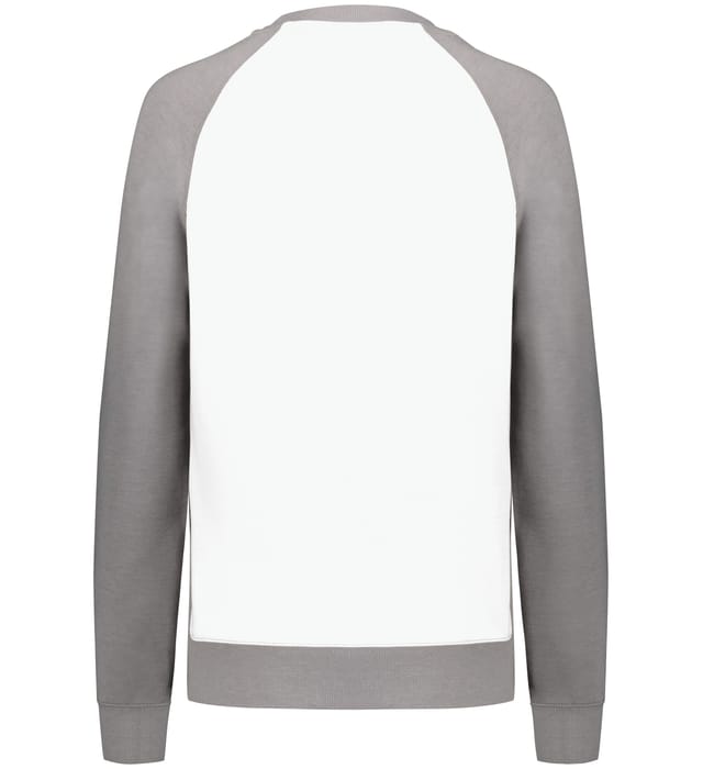 Holloway Ladies All-American Fleece Crew - Athletic Grey/White